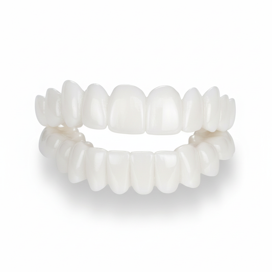 Smile Veneers – anpassbare kosmetische Zahnabdeckungen aus medizinischem Spezialharz für Ober- und Unterkiefer zur sofortigen Korrektur