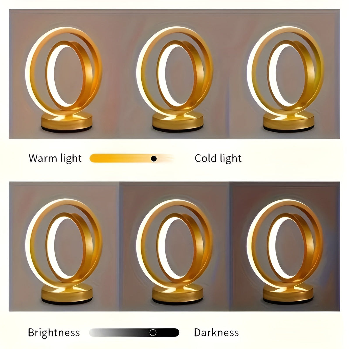 Dimmbare USB-Tischlampe in modernem Metalldesign