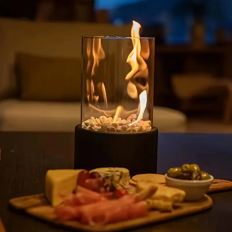 Geruchsfreie Wärme im eleganten tragbaren Tischkamin