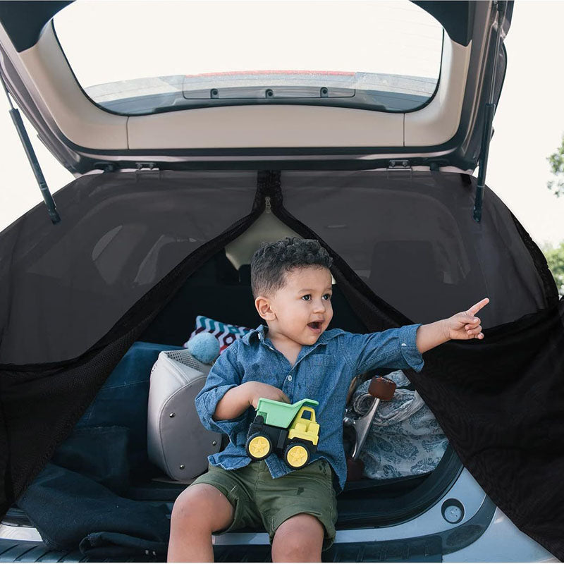Mückennetz für den Autokofferraum zum Camping