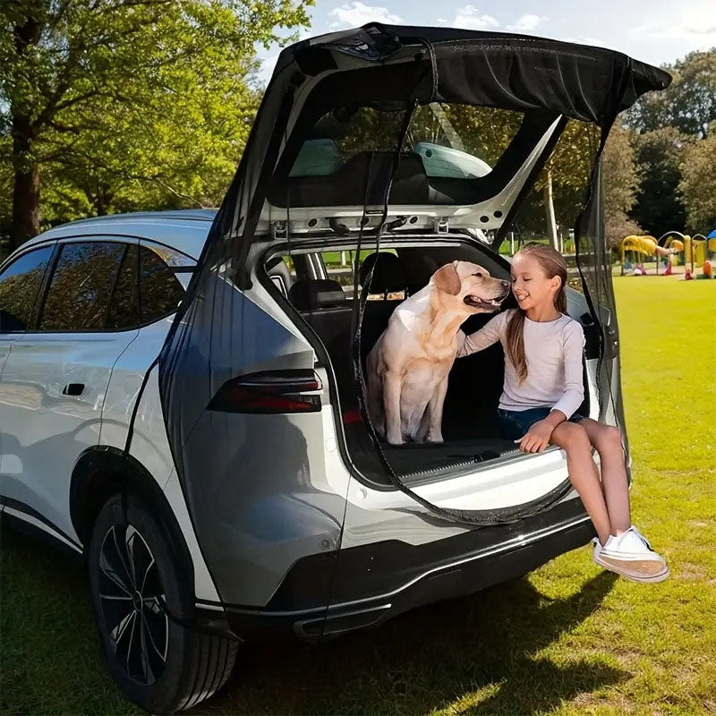 Mückennetz für den Autokofferraum zum Camping