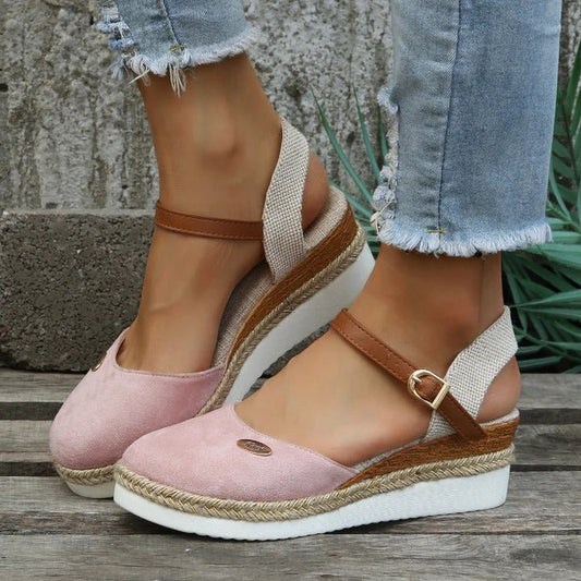 Stützende orthopädische Espadrille-Sandalen