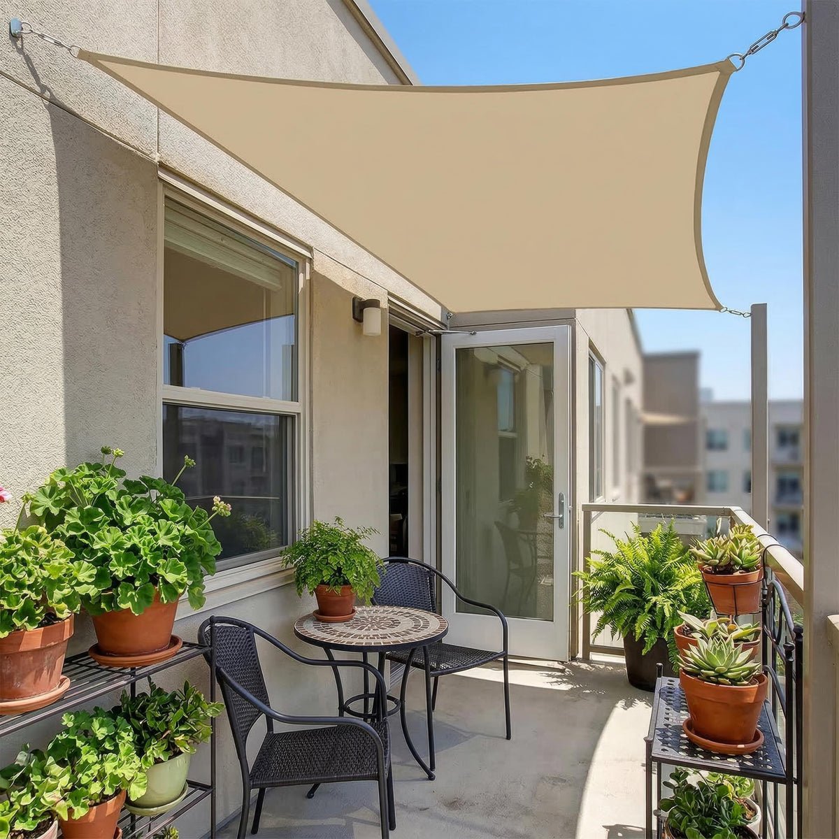 Rechteckiges Sonnensegel für Terrasse und Garten - Effektive Schattenspende, langlebige Ausführung