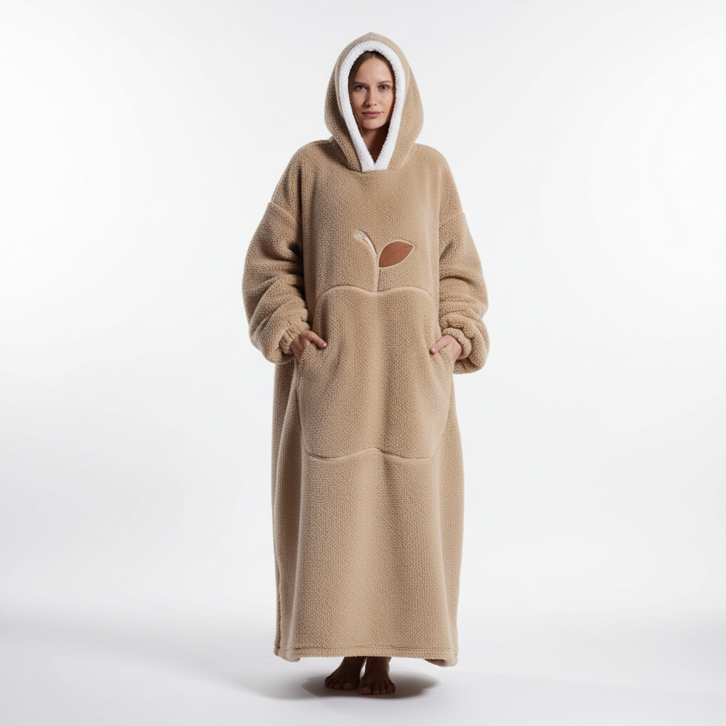 Oversized tragbare Kuscheldecke Bademantel