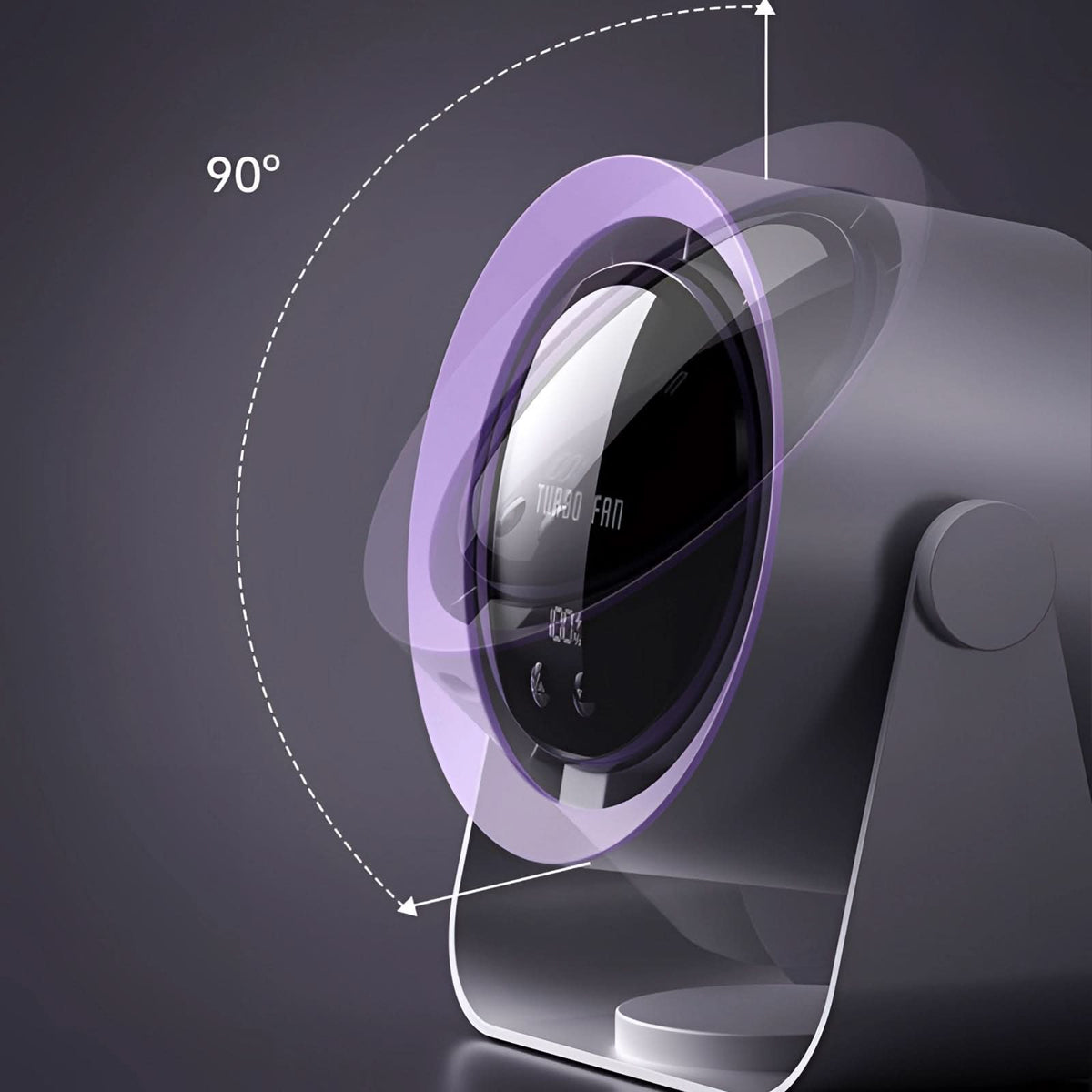Flügelloser Turbo-Ventilator mit LED-Anzeige und leiser Kühlung