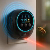 Ultraschall-Bienen- und Wespenabwehrgerät | Chemiefreie, 360°-Abdeckung für die Schädlingsbekämpfung im Innen- und Aussenbereich