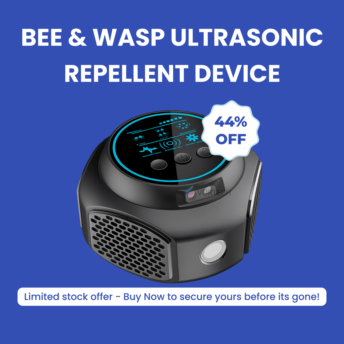 Ultraschall-Bienen- und Wespenabwehrgerät | Chemiefreie, 360°-Abdeckung für die Schädlingsbekämpfung im Innen- und Aussenbereich