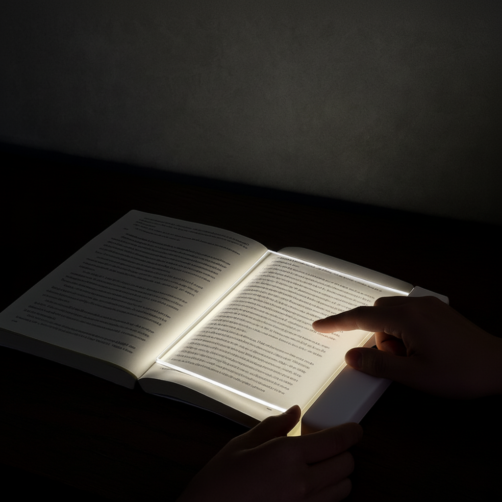 Ultradünne, über USB aufladbare LED-Leselampe für Bücher