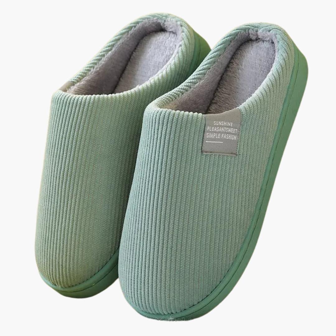 Unisex Hausschuhe mit Plüschoberfläche und dicker Sohle