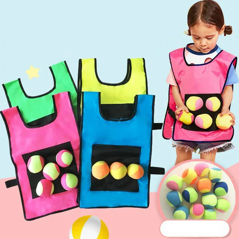 Unisex Wurf- und Fangspiel-Set mit Klettverschluss-Weste