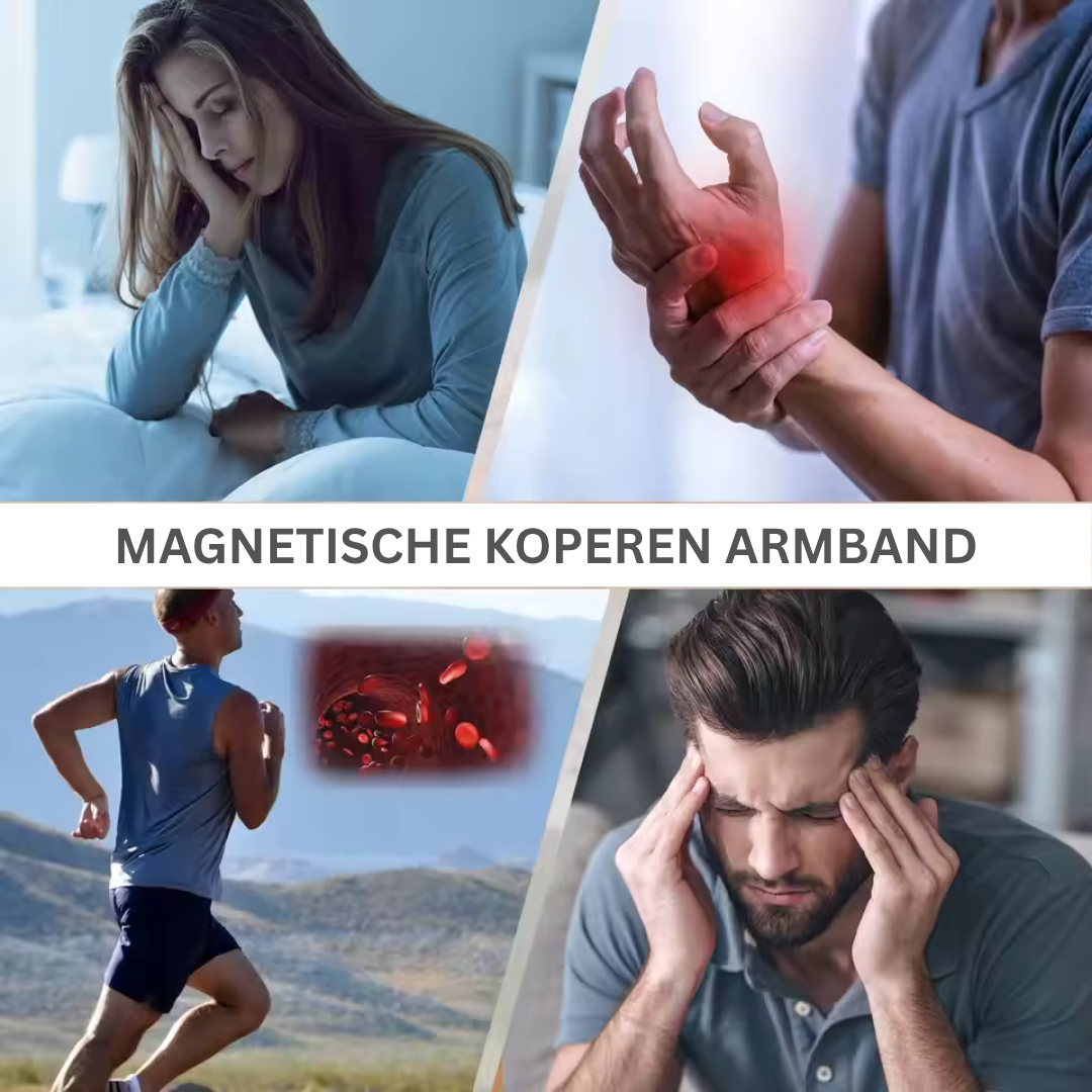Unisex Kupfer-Magnetarmband für Energie und Balance