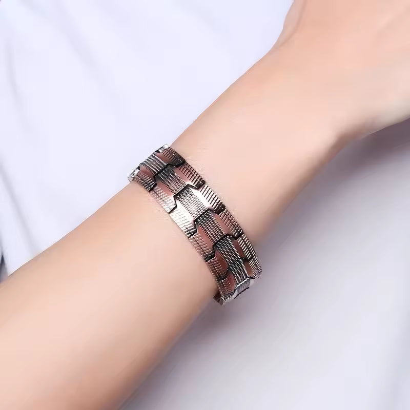 Unisex Kupfer-Magnetarmband für Energie und Balance