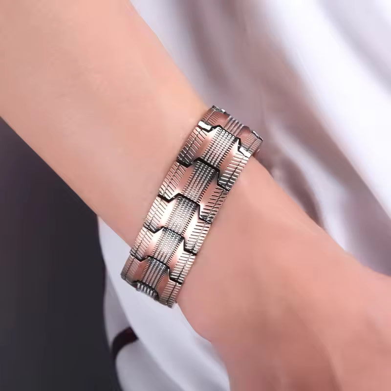 Unisex Kupfer-Magnetarmband für Energie und Balance