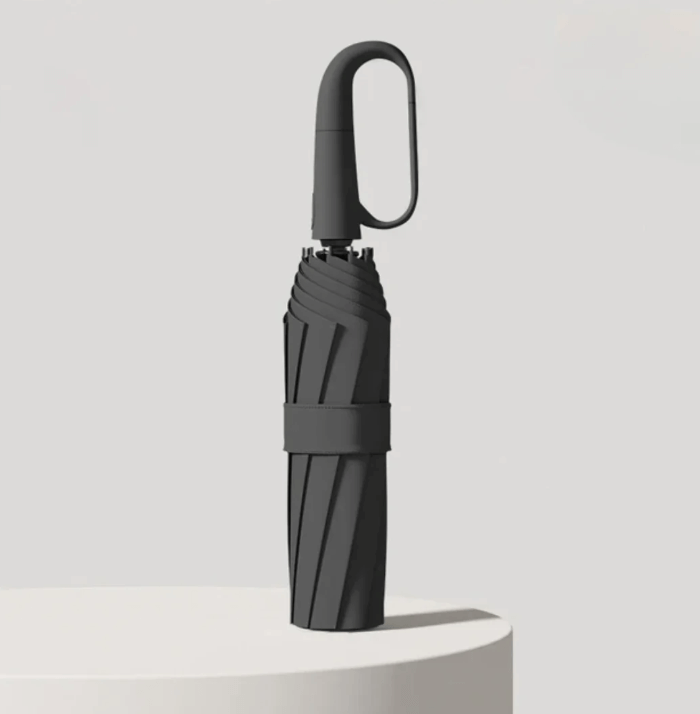 Unisex sturmfester Regenschirm mit Reflektoren