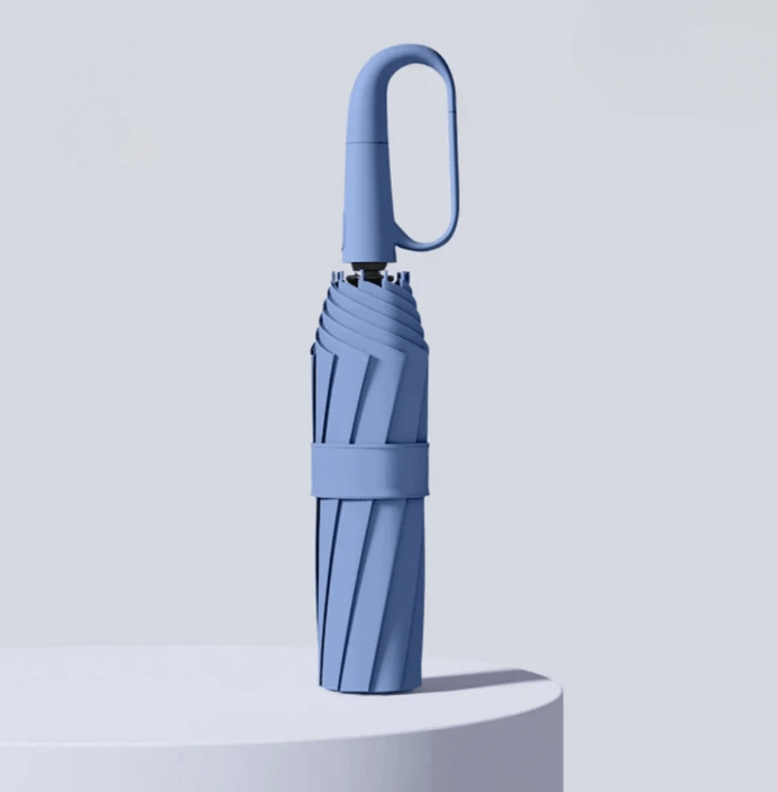 Unisex sturmfester Regenschirm mit Reflektoren