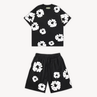 Unisex T-Shirt und Shorts Set mit Blumenmuster - Freizeitkleidung