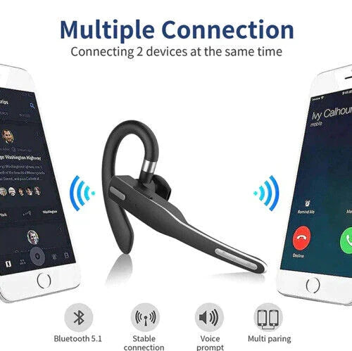 Kabelloses Bluetooth 5.1 Headset mit Doppelmikrofon und Geräuschunterdrückung für LKW-Fahrer