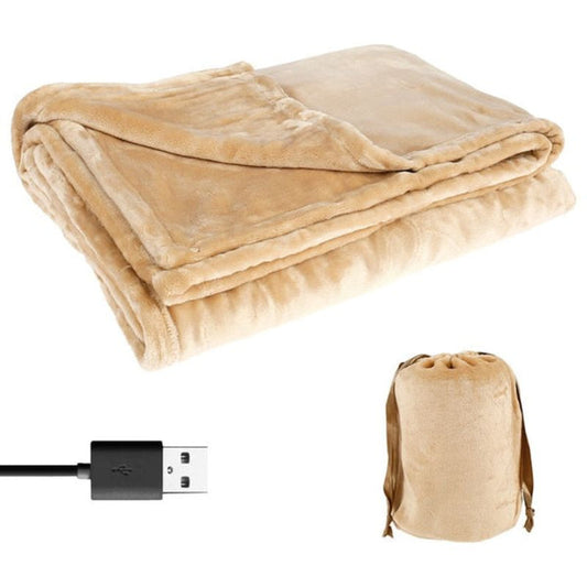Kabellose elektrische Heizdecke | Über USB aufladbare Flanell-Wärmedecke