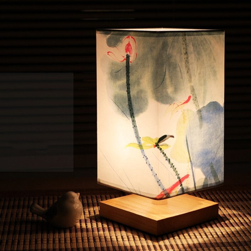 Vintage japanische Tischlampe – Perfekt für eine beruhigende Schlafzimmeratmosphäre