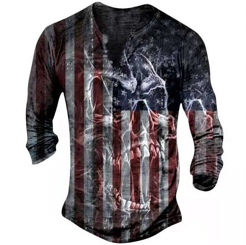 Vintage-Langarmshirt mit Grafikprint
