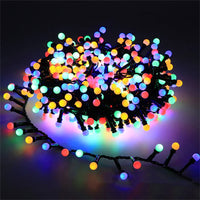 Wasserdichte LED-Lichterkette – Outdoor-Lichtergirlande mit Kugelbirnen für Garten und Terrasse