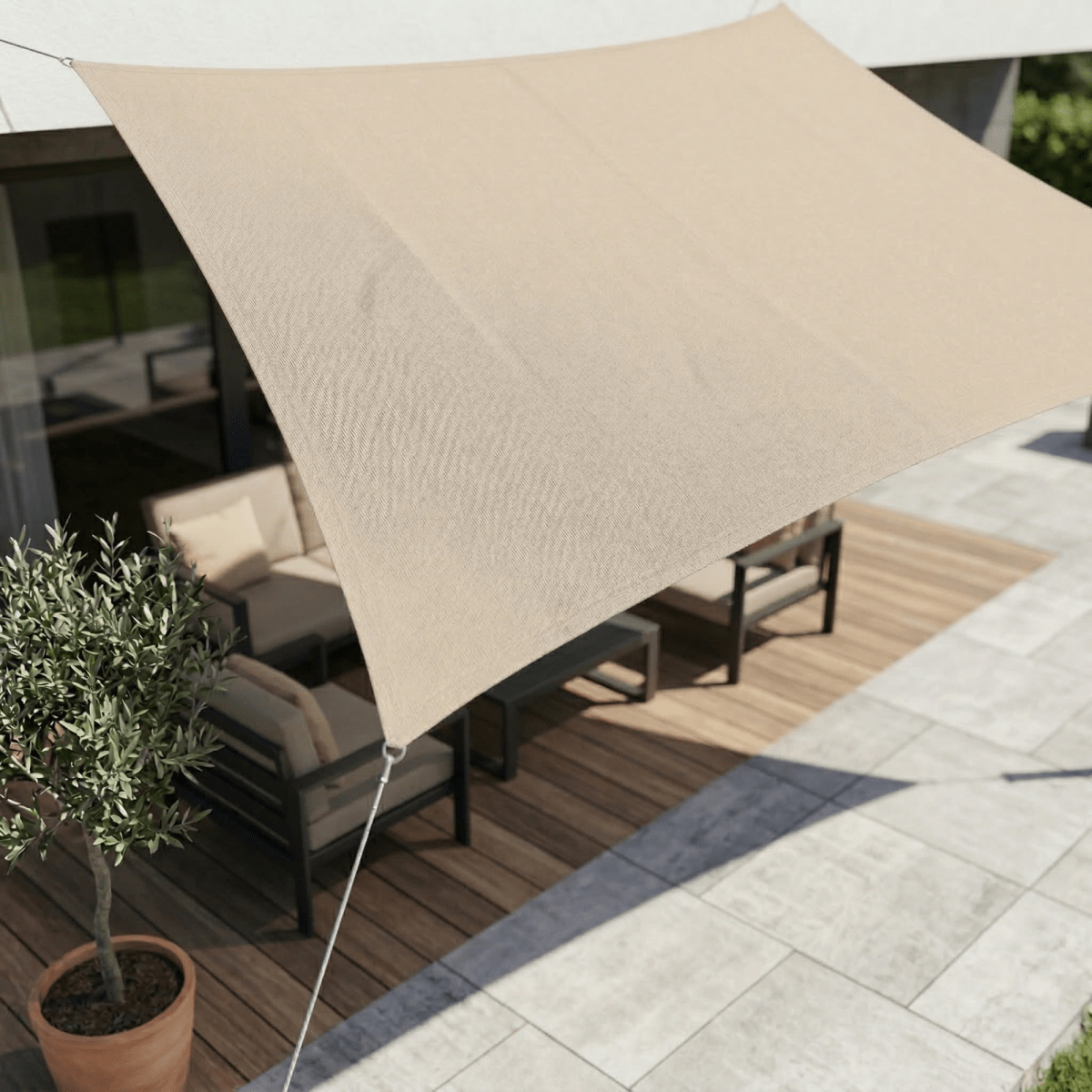 Wasserdichtes Sonnensegel mit UV-Schutz für Terrasse und Balkon