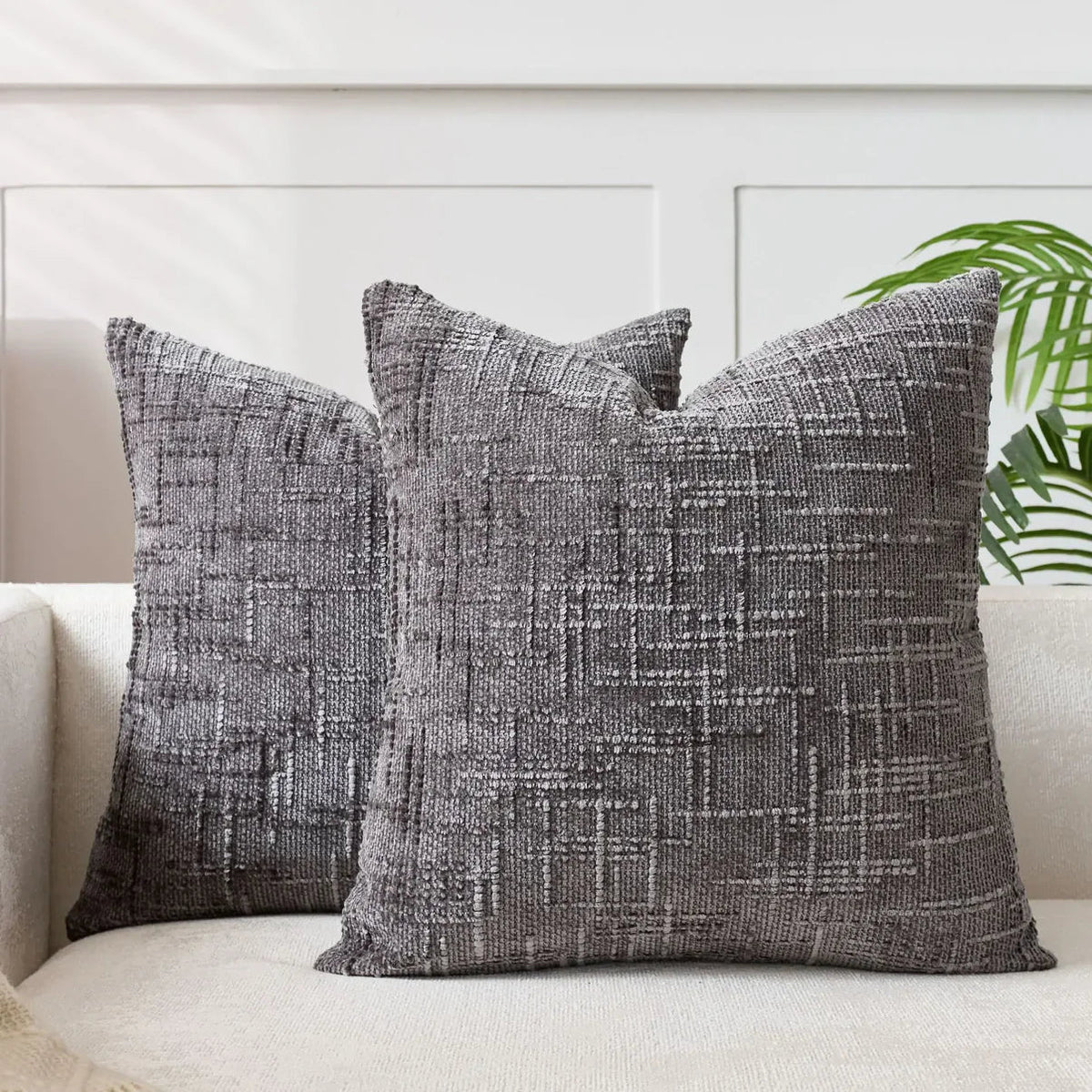 Chenille-Sofakissenbezug – Weiche, einfarbige Oberfläche | Elegante Dekoration für Wohnzimmer und Schlafzimmer